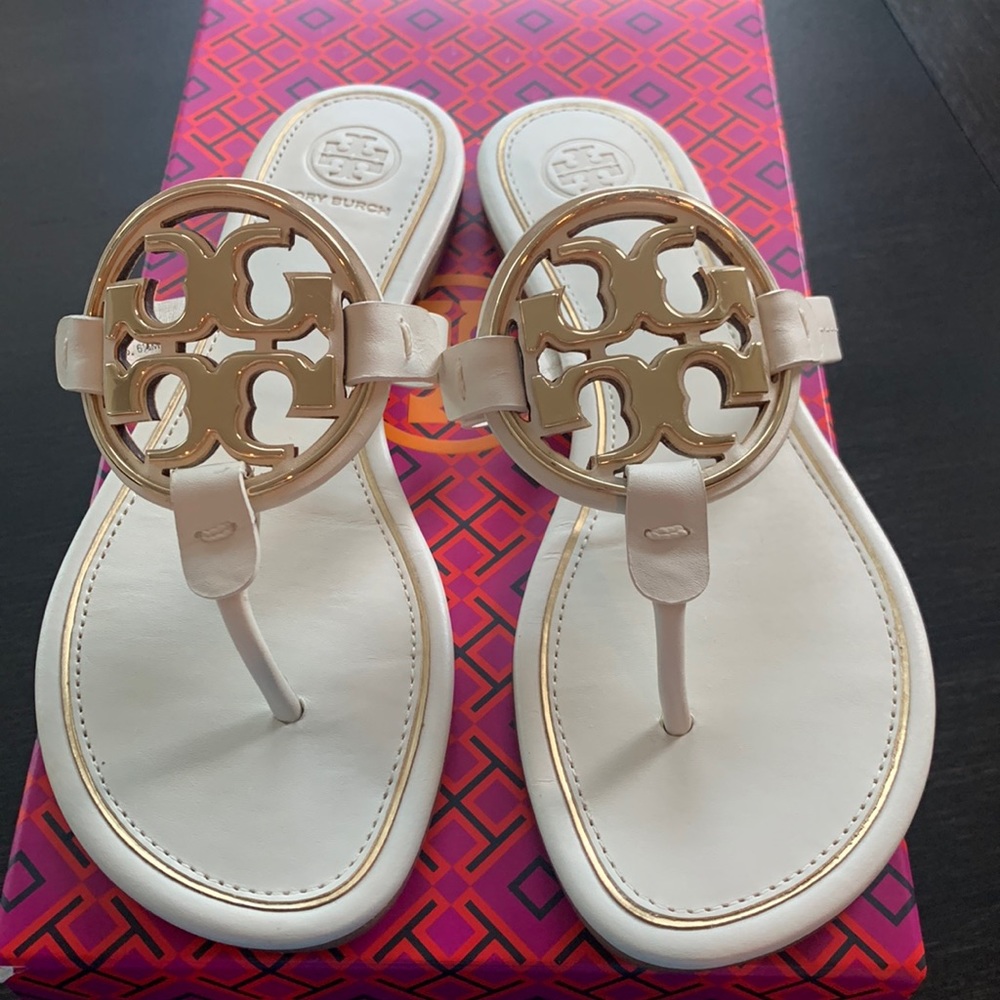 Tory burch Miller sandals metal logo